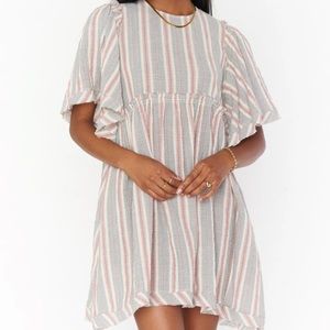 NWT Show Me Your Mumu Pastel Stripe Babydoll Sundress